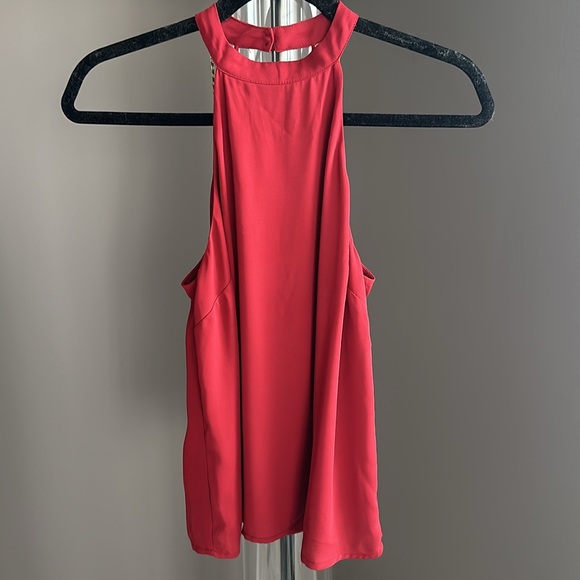 Express red chain back halter top - XS - Picture 2 of 3